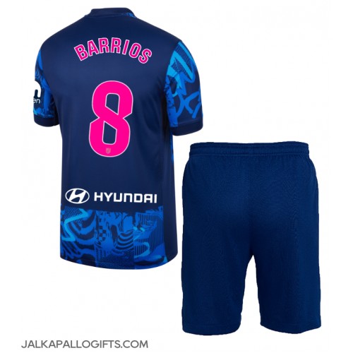 Atletico Madrid Pablo Barrios #8 Kolmas Peliasu Lasten 2024-25 Lyhythihainen (+ Lyhyet housut)